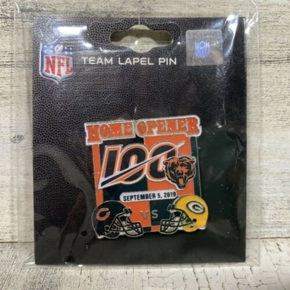 Green Bay Packers Chicago Bears September 5, 2019 Home Opener Game Day Pin NEW - Picture 1 of 3